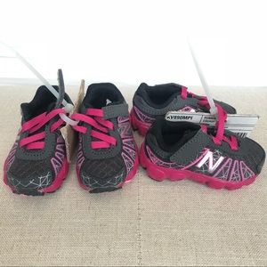 Girls Infant Pink and Gray Running Shoes